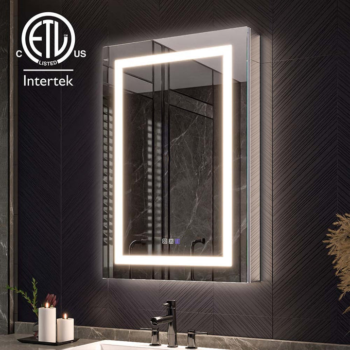ETL certified LED medicine cabinet with illuminated mirror light