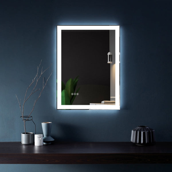24" W x 32" H Bathroom LED Light Mirrors Anti- fog Mirrors