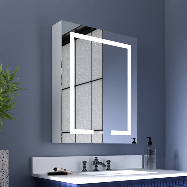 24" W x 30" H Light Medicine Cabinet Mount Vanity Mirror Cabinet - Modland