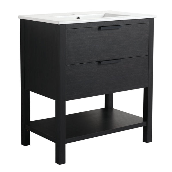 Modland 30 inch Bathroom Vanity With Sink and 2 Soft Close Drawers
