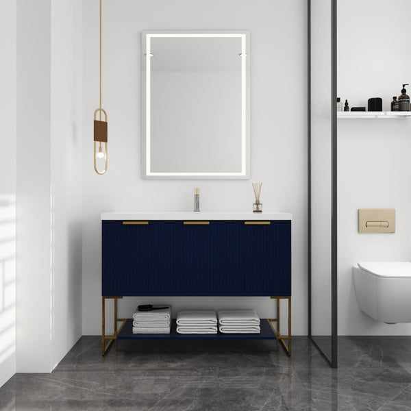48 Inch Freestanding Bathroom Vanity With Resin Basin