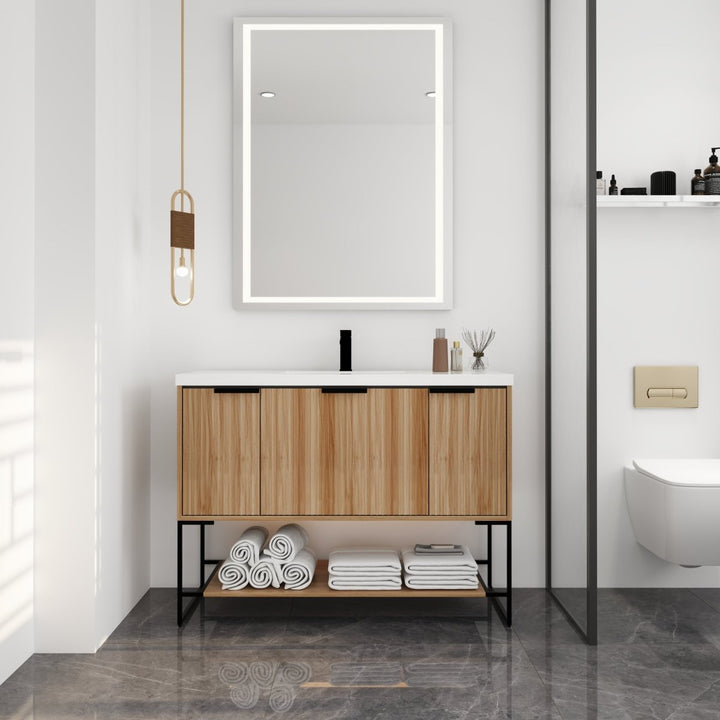48 Inch Freestanding Bathroom Vanity With Resin Basin,48x18 – Modland