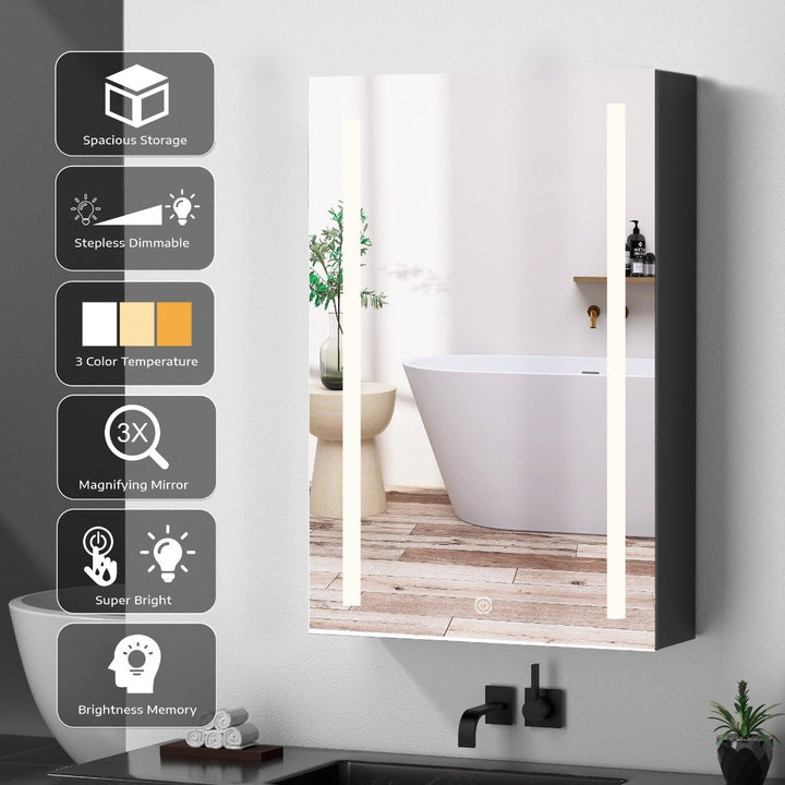60"  x 30"  LED Bathroom Medicine Cabinet Double Door Lighted - Modland