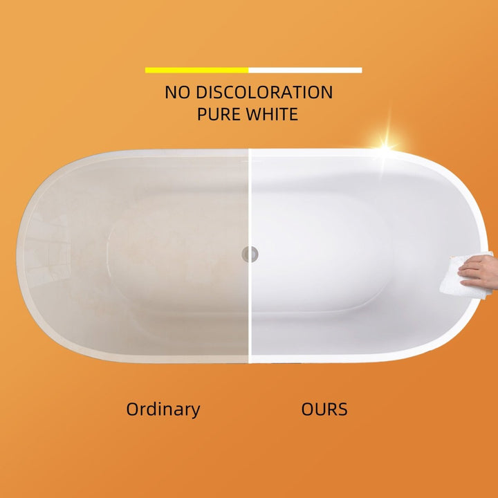 65"x29" Modland Acrylic Oval Soaking Freestanding Bathtub - Modland