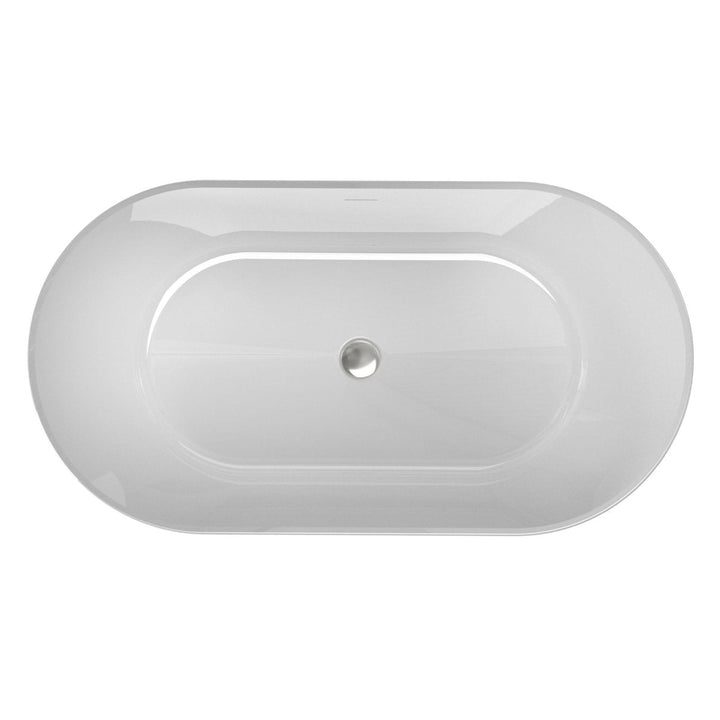 Bathtub 60x29" Black Acrylic Freestanding Soaking Anti-slip - Modland