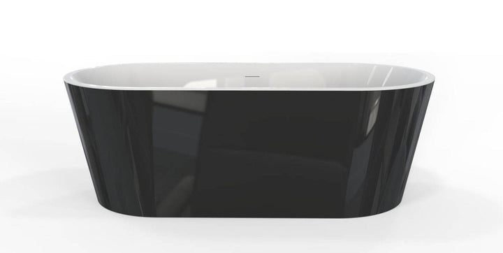 Bathtub 60x29" Black Acrylic Freestanding Soaking Anti-slip - Modland