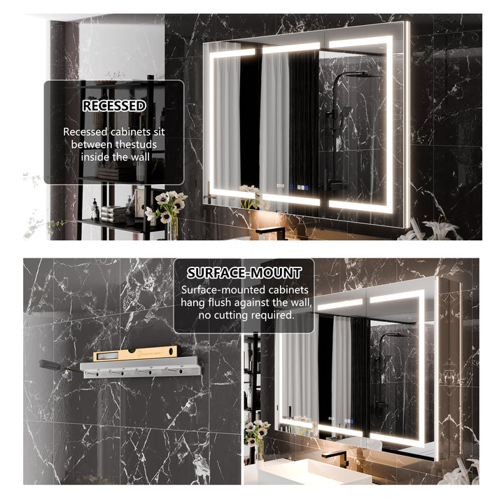 Modland 54x36 Smart LED Medicine Cabinet Multifunctional Storage - Modland