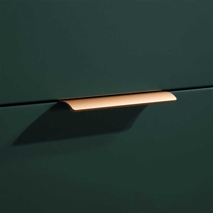 Gucci Green floating bath vanity gold handle detail 48 inch