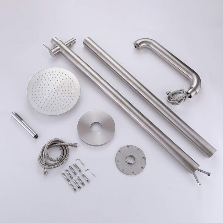 Stainless Steel Freestanding Outdoor Shower with Rain Shower - Modland