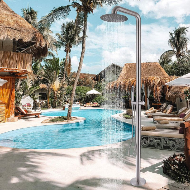 Stainless Steel Freestanding Outdoor Shower with Rain Shower - Modland