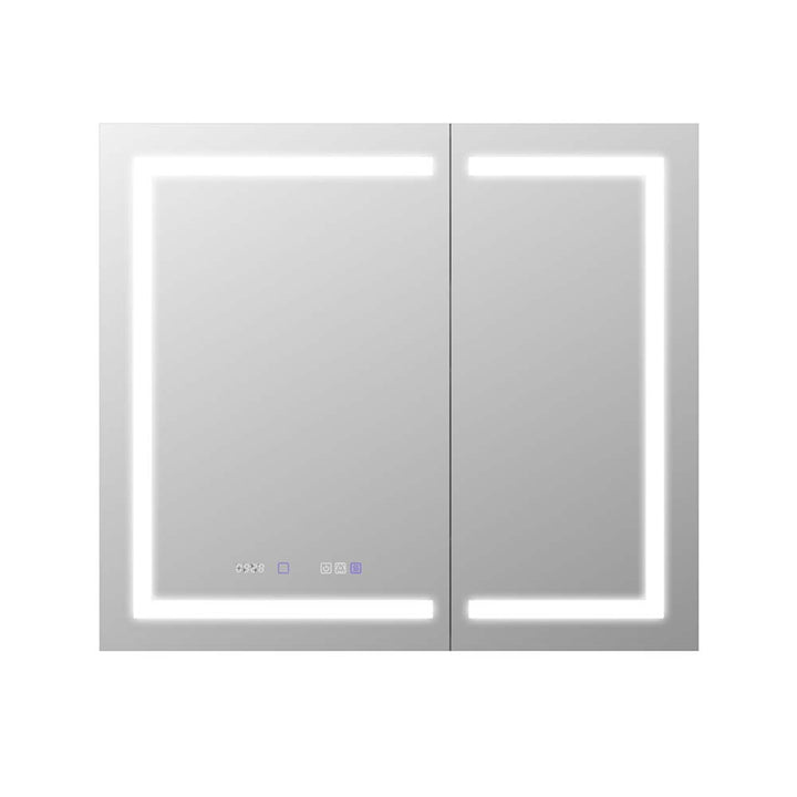 Front view double door bathroom mirror