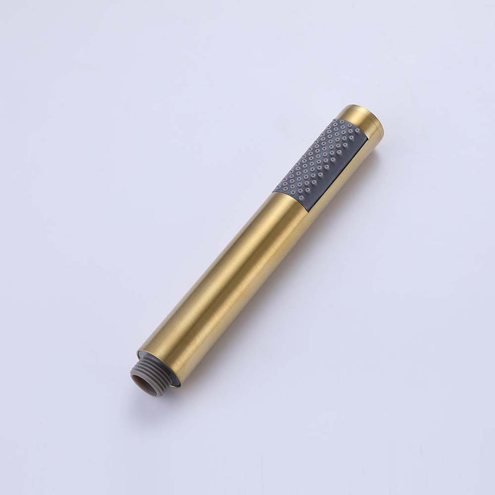Gold handheld shower head for luxury modern shower system