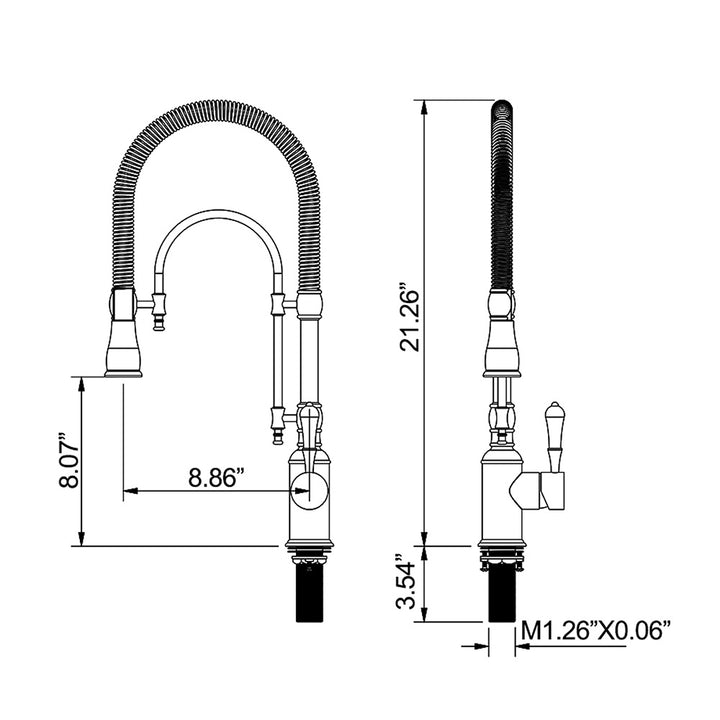 Pull Down Multi-function Kitchen Faucet with Single Lever Handle – Modland