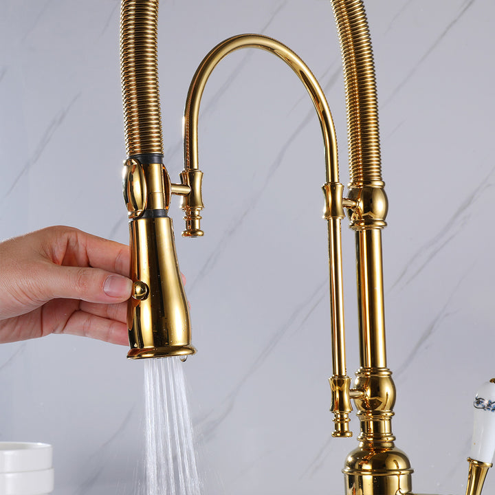 Pull Down Multi-function Kitchen Faucet with Single Lever Handle – Modland