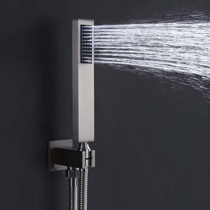 Handheld shower spray head for modern shower system with water flow