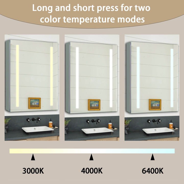 led bathroom mirror brightness adjustment