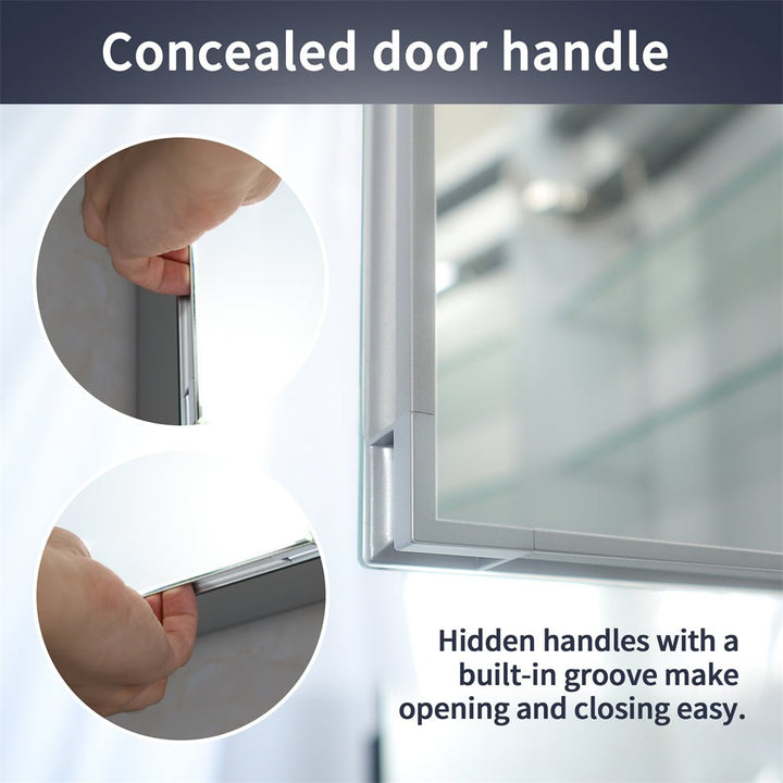 Concealed groove handle for easy opening and closing