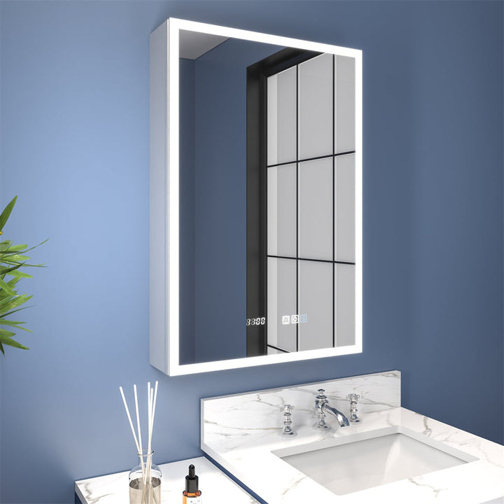 LED Lighted Medicine Cabinet with Mirror – Front View