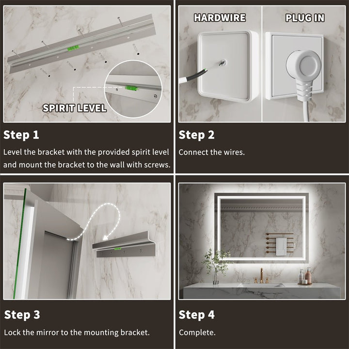 Led mirror installation guide
