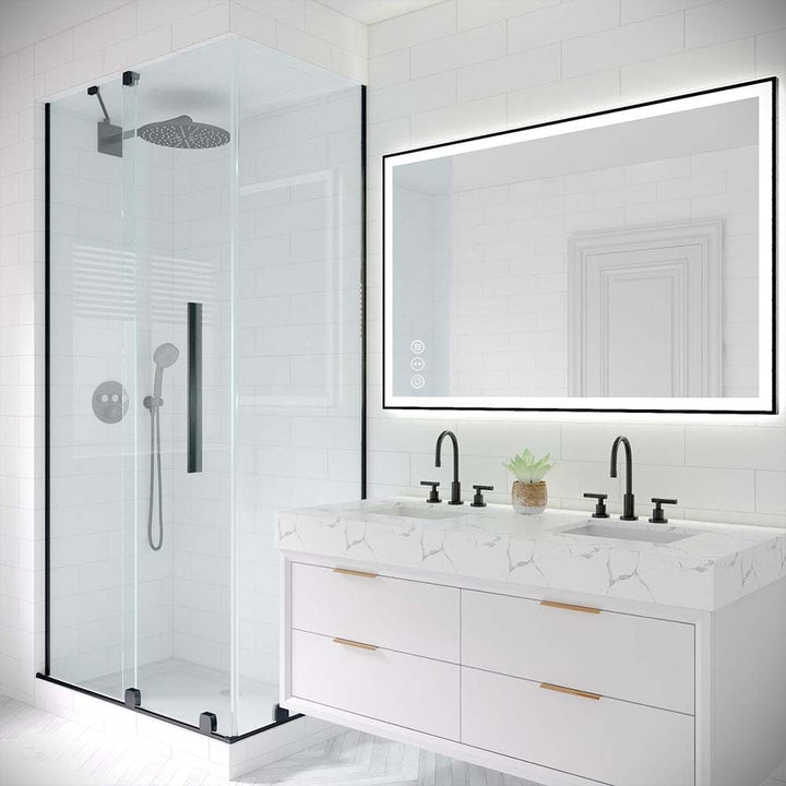 Led vanity mirror with touch sensor