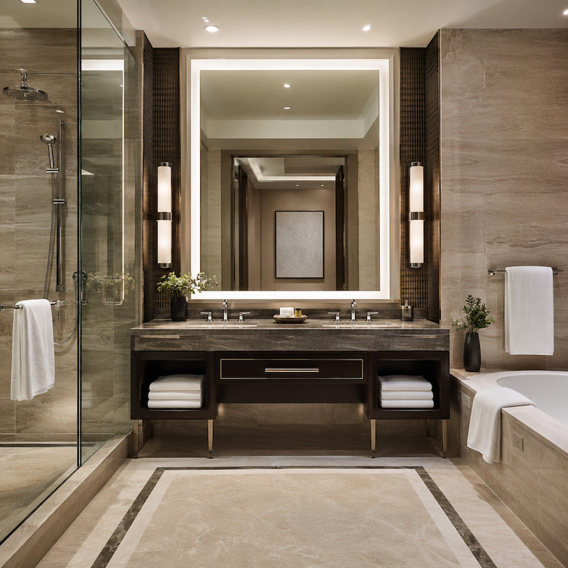 Modern bathroom project interior