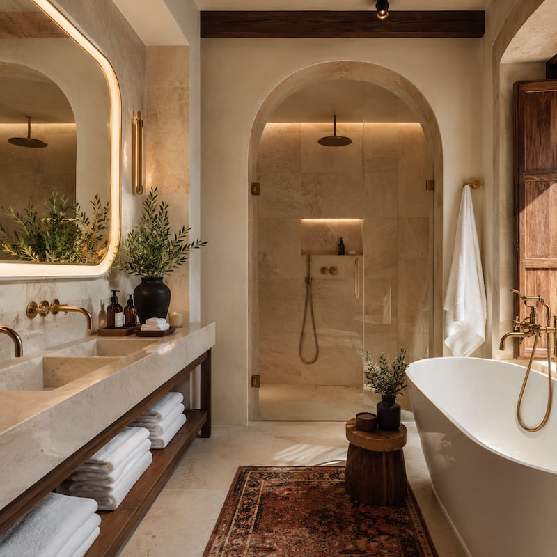 Modern bathroom project interior