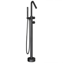 316 Stainless Stee Freestanding Tub Filler With Hand Shower, 360° Swivel Spout