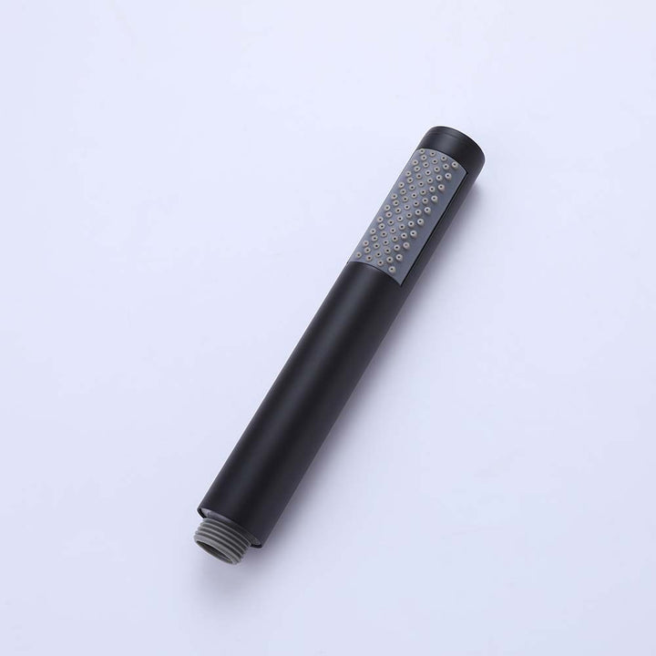 Matte black handheld shower head for modern shower system