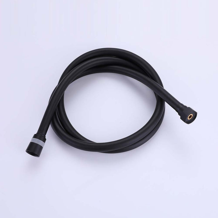 Flexible matte black hose for handheld bathtub shower