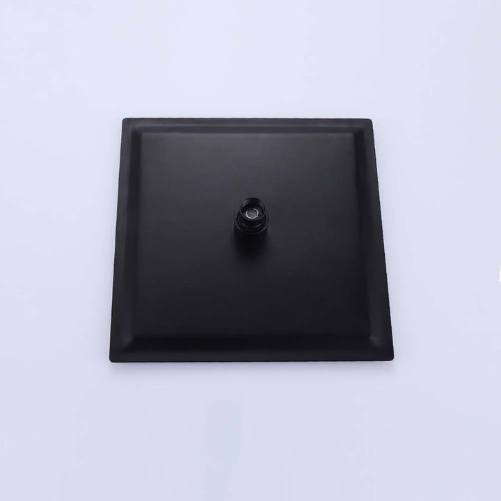 Matte black square shower head for modern shower system