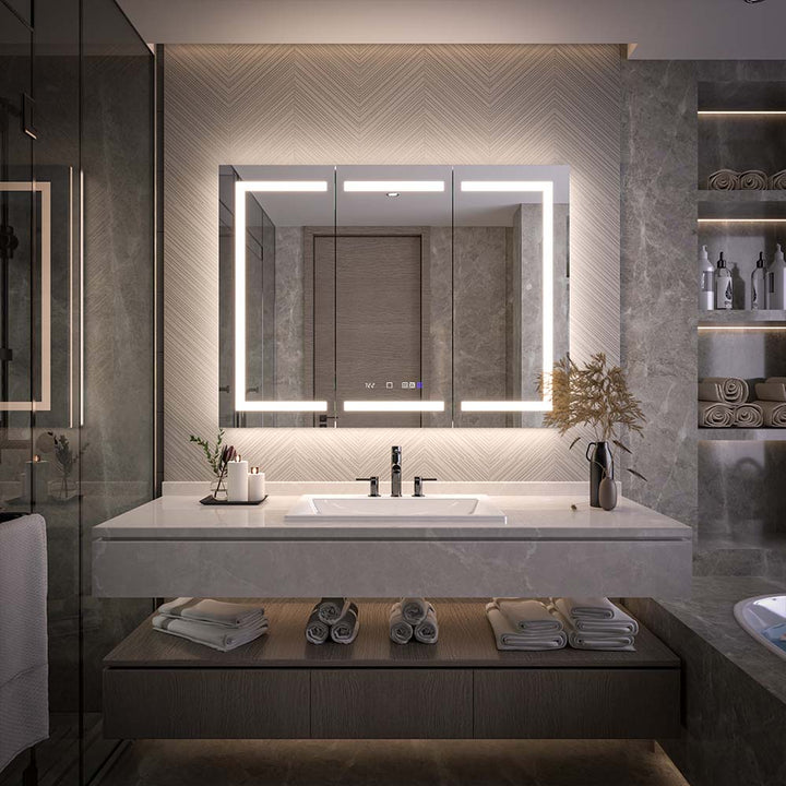 medicine cabinet 48x36 led illuminated