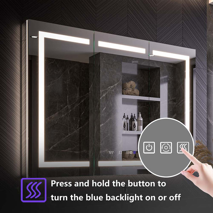Medicine cabinet backlight control 48 x 36