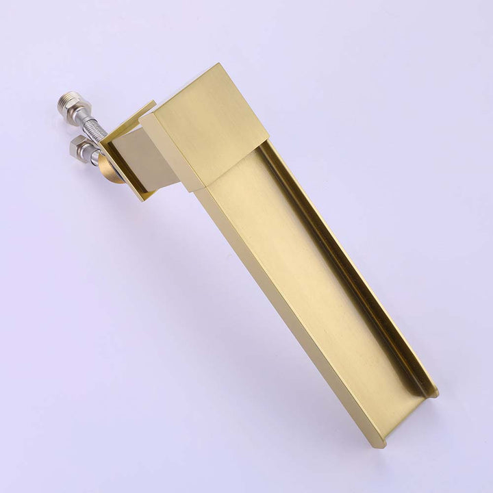 Modern brushed gold bathtub faucet