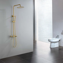 Brushed Gold Luxury Thermostatic Modland Complete Shower System