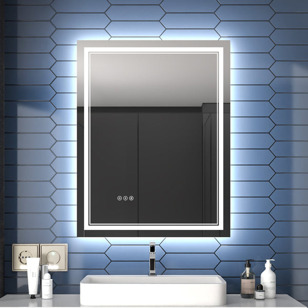 Modern led mirror backlit adjustable bathroom mirror