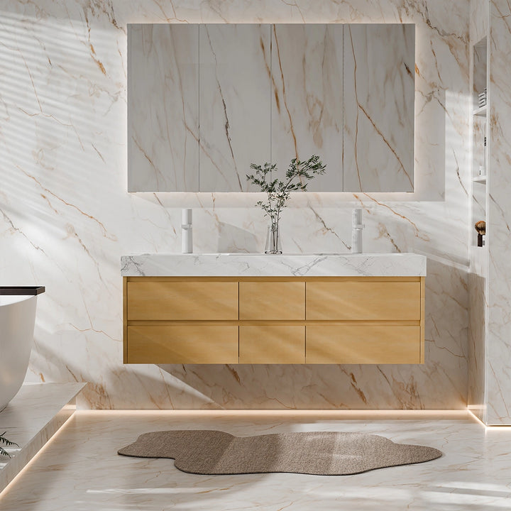 Modern luxury bathroom vanity forest green double sink