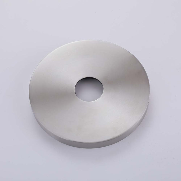 Stainless steel flange cover for outdoor shower system
