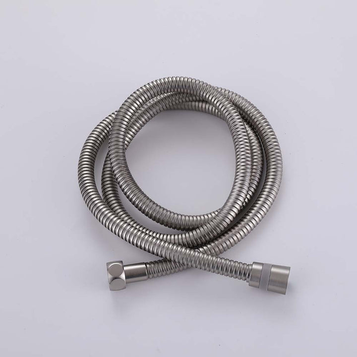 Flexible stainless steel hose for outdoor shower system