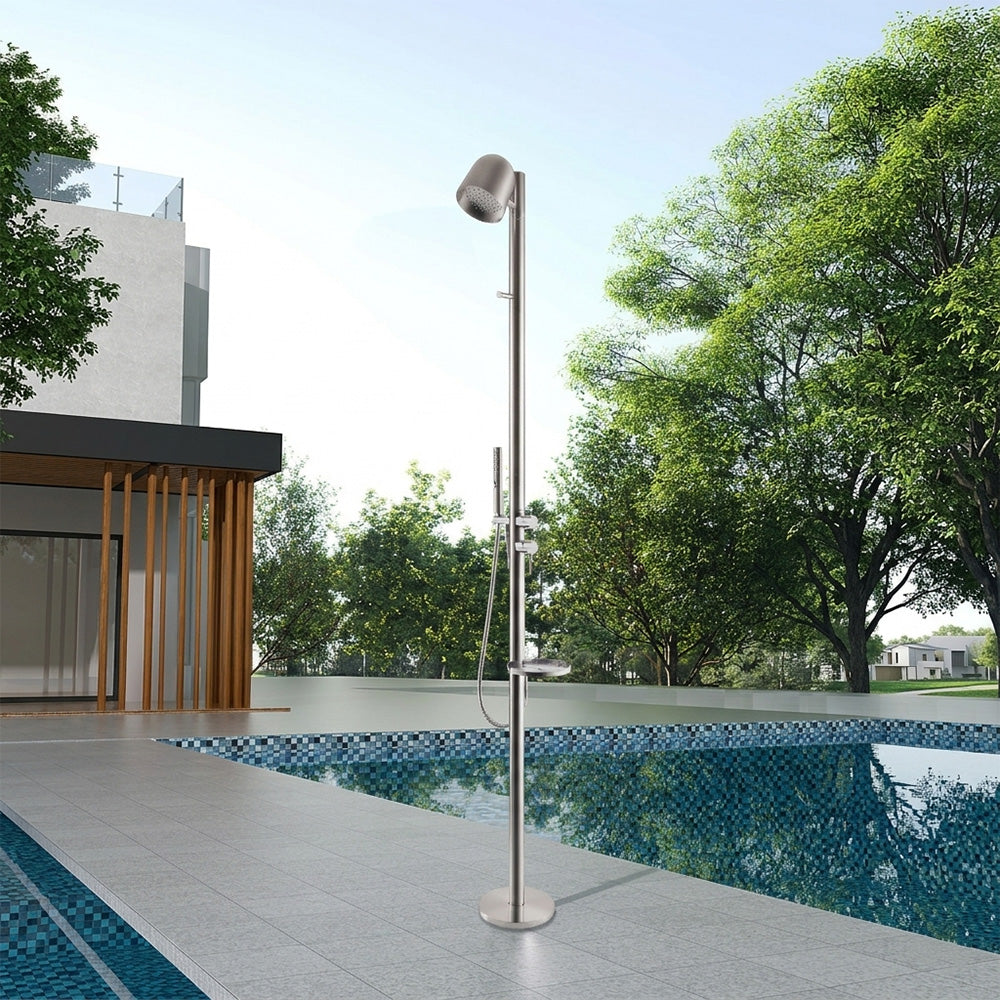 Dual-Function Outdoor Shower System with Handheld & Rain Shower – Modland