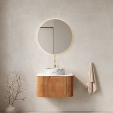 24 Inch Nature Wood Floating Bathroom Vanity with Soft-Closing Storage Drawer