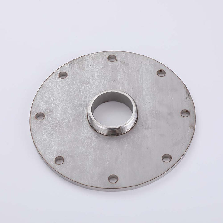 Stainless steel mounting flange for outdoor shower system