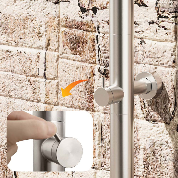 Outdoor Shower Rotary Knob Adjustment for Easy Control - 316 Stainless Steel