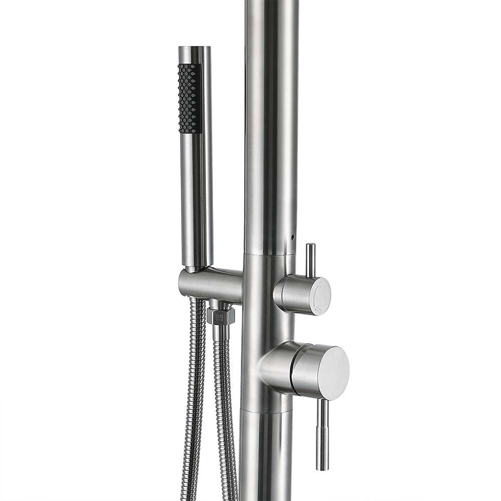 Outdoor shower valve and handheld shower assembly