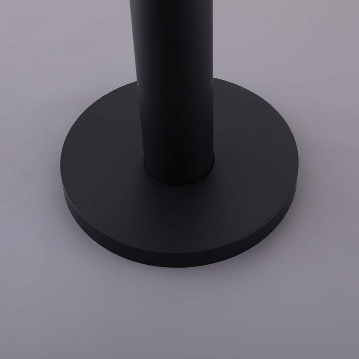 Modern black base of outdoor shower system