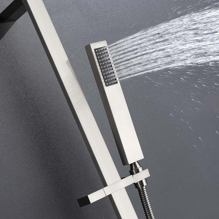 Outdoor shower system dimensions with measurements