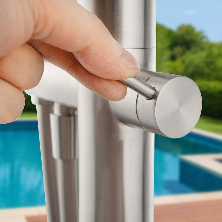 Stainless steel outdoor shower turning knob for temperature control