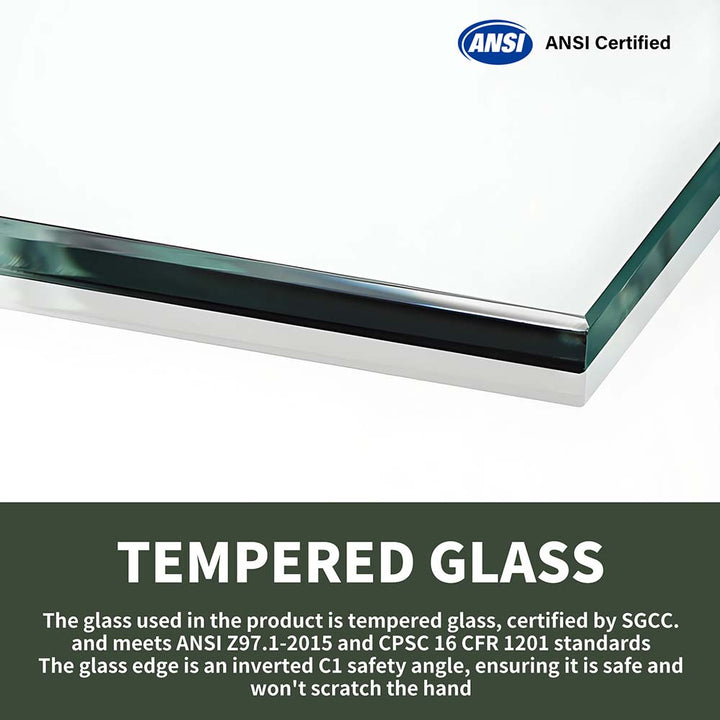 Pivot Swing Shower Door ANSI Certified Tempered Glass