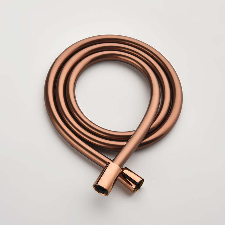Rose gold handheld shower system flexible hose accessory