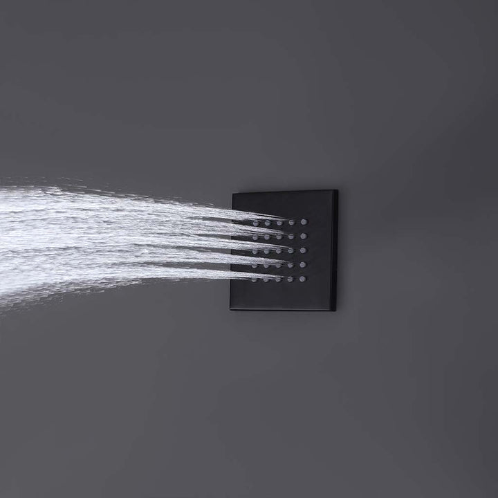 Black body jet spray in modern shower system