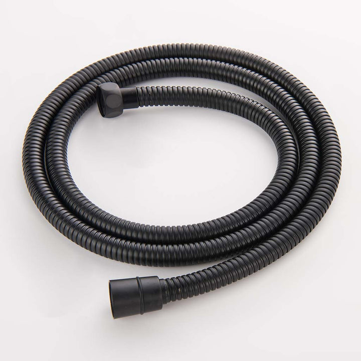 Black flexible hose for modern shower system